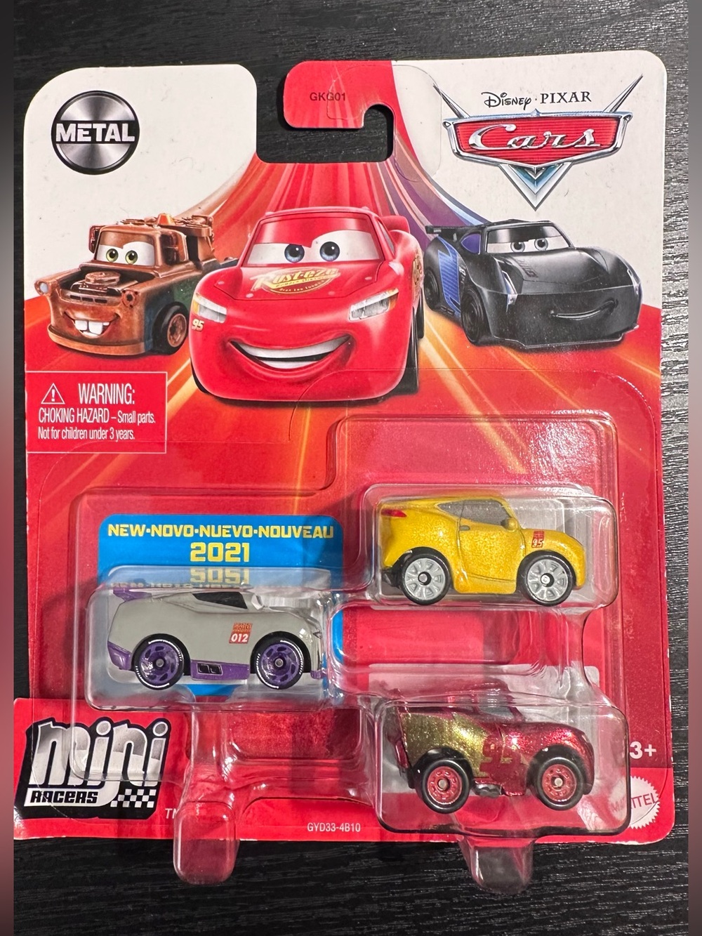 Mattel Disney Pixar Cars Mini Racers 3-Pack Metal Diecast Cars Unopened 2021